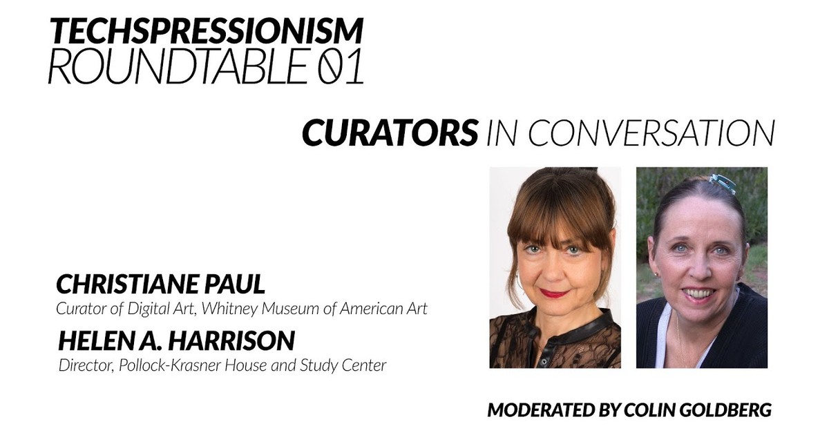 Techspressionism Roundtable 01: Curators in Conversation, with Christiane Paul, Curator of Digital Art at the Whitney Museum of American Art, and Helen A. Harrison, Director of the Pollock-Krasner House and Study Center, moderated by Colin Goldberg