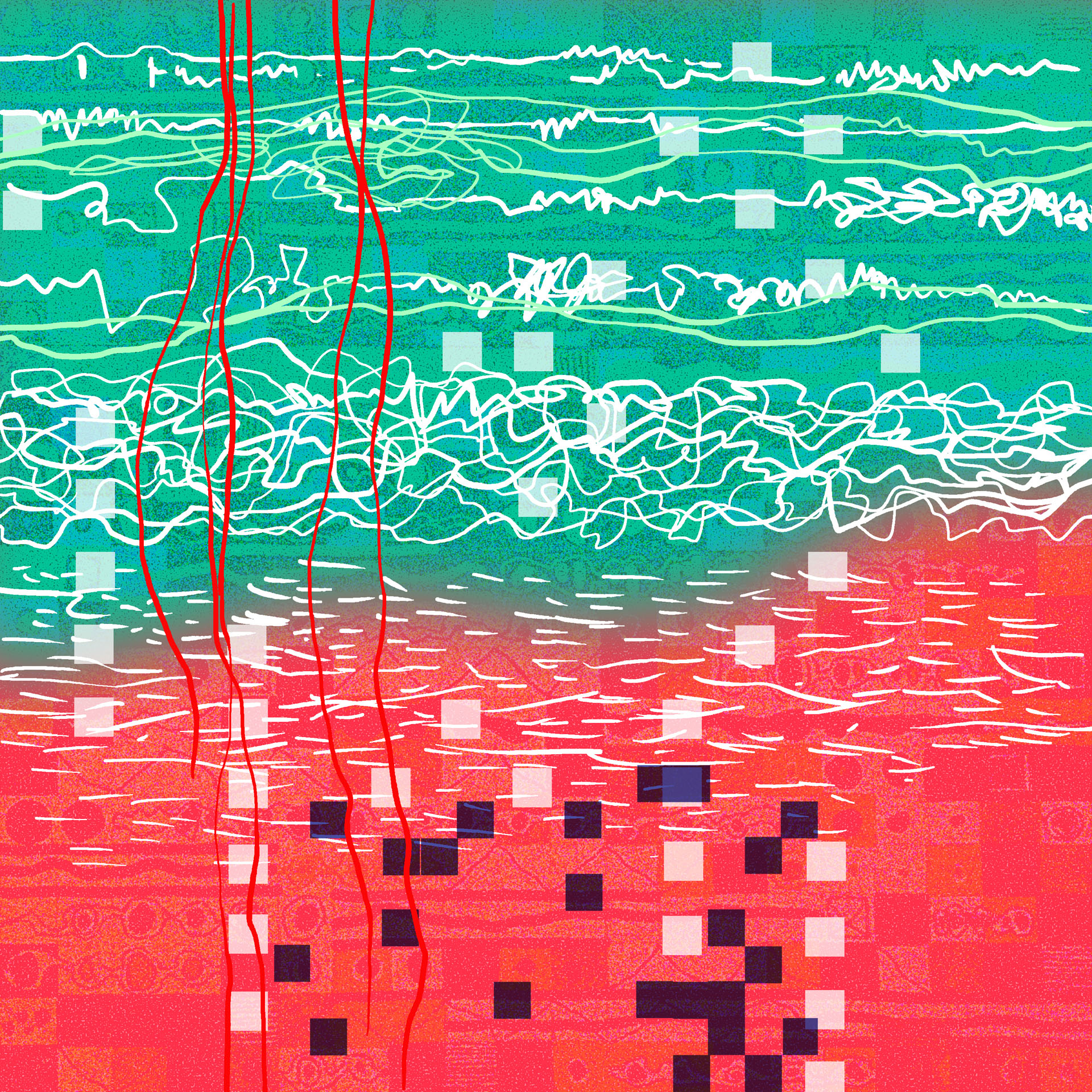 SURRENDER DOROTHY-1_Ode to the birds-Negin, 2020. Roz Dimon & Negin Ehtesabian. Collaborative digital artwork, 3000 x 3000 pixels.