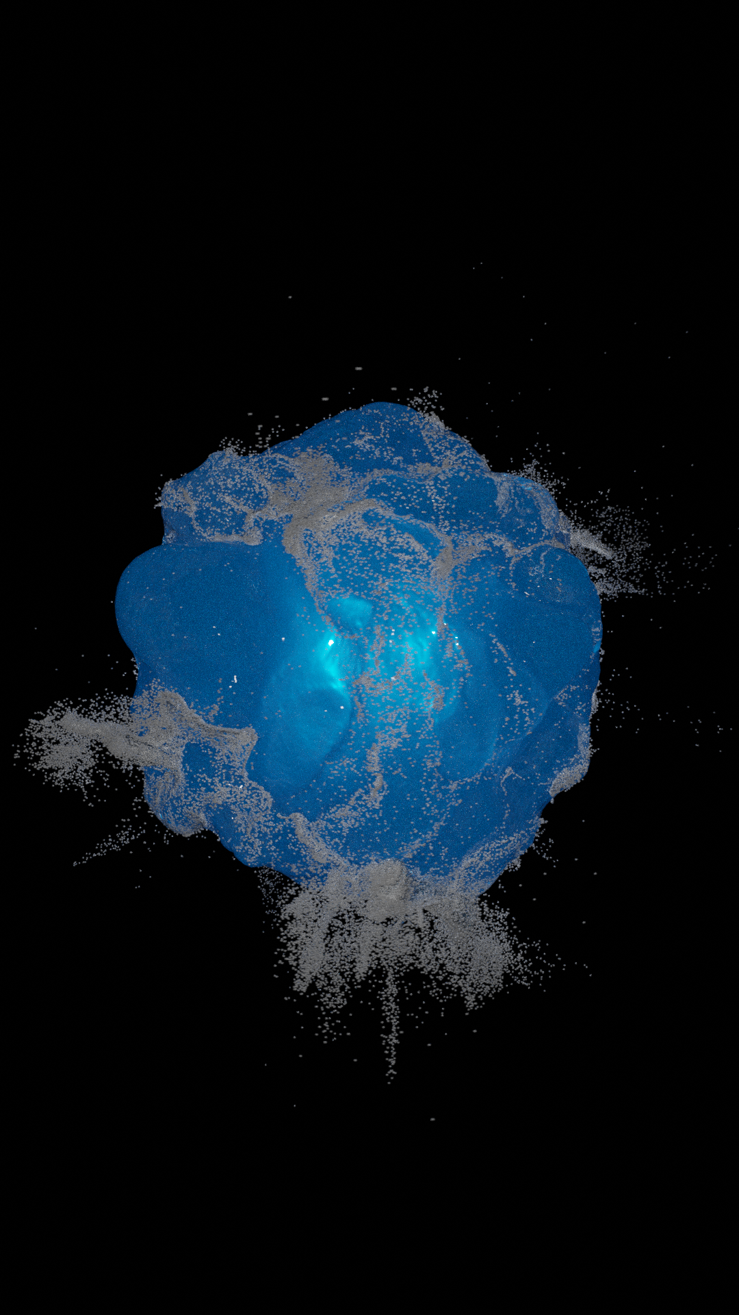 Tor Burwell, Fluid Sphere, 2022. Digital video 2160 x 3840.