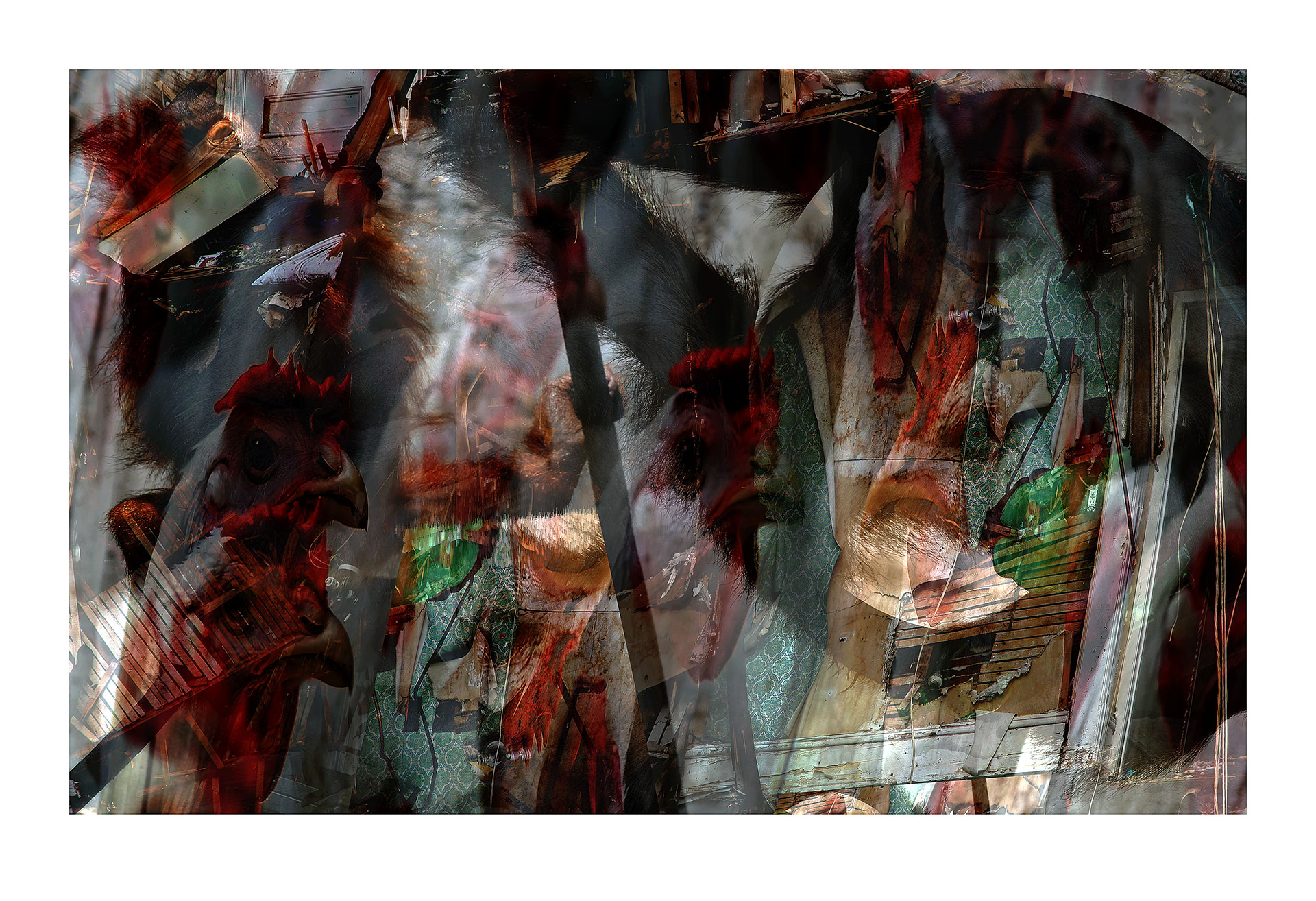 Frank Gillette, Post-Apocalypse 48. Digital collage, 44x64in.