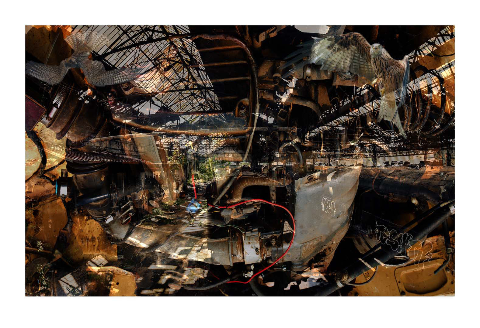 Frank Gillette, Post-Apocalypse 12. Digital collage, 44x64in.