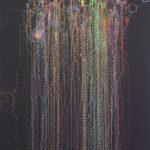 Carter Hodgkin, Infinite Uncertainty, 2010, oil enamel on canvas, 52 x 36 inches.
