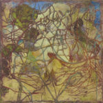 Roy Nicholson, 24 Hours (Day). Solar plate etching with oil paint and oil pastels on Arches paper, 33 x 33 inches, plate size