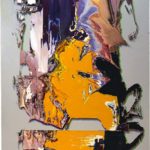 Adelfino Corino, Rimm, 2019. Oil painted digital print on panel, 24 X 26 inches.