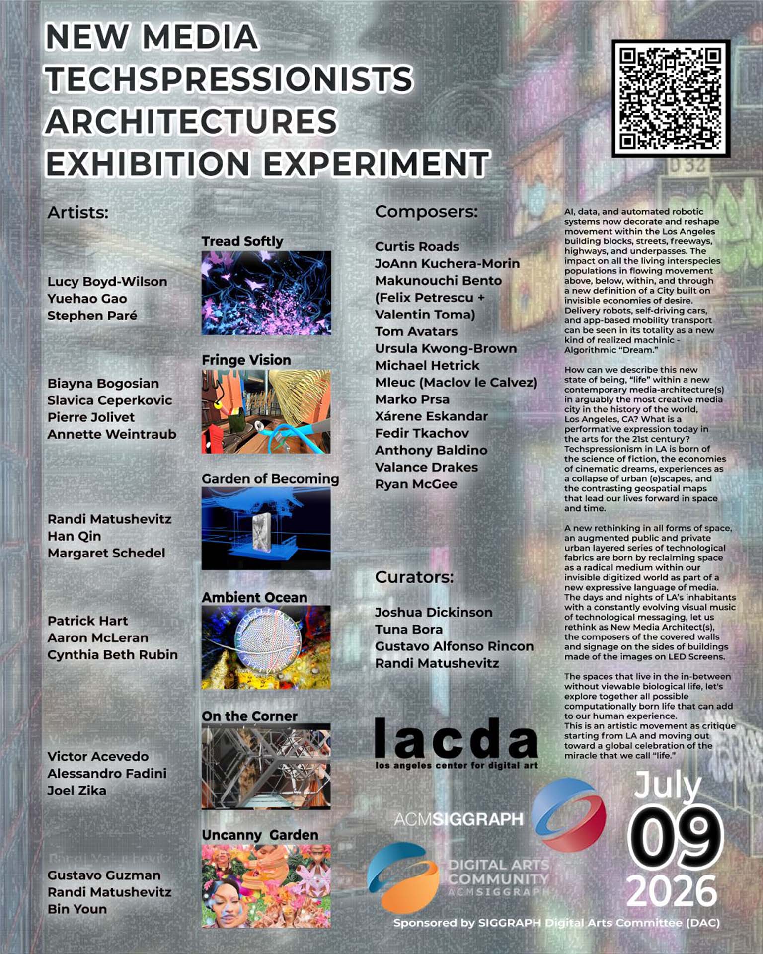 New Media Techspressionist Architectures AR Experiment - NMTA / DAC Collaboration Project poster