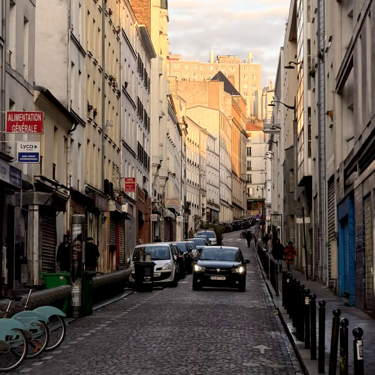 Rue Ramponeau in Belleville, Paris